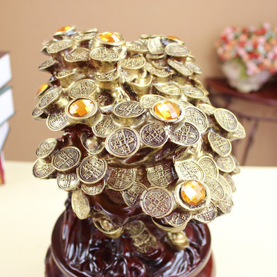 【镶钻招财树摇钱树 义乌批发 乔迁开业礼品 高档树脂工艺品 SF3209】价格,厂家,图片,塑料、树脂工艺品,义乌圣梵诺家居用品-