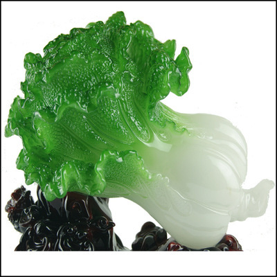 【中号百财如意 树脂仿玉工艺品 白菜摆件 家居摆设 商务礼品FY1051】价格,厂家,图片,塑料、树脂工艺品,项欢-