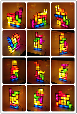 【俄罗斯方块灯 RECESKY Tetris light 创意玩具 led 礼品工艺品】价格,厂家,图片,塑料、树脂工艺品,东莞市瑞赛塑胶制品-