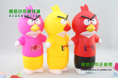 厂家创新供应三节愤怒的小鸟储钱罐 广告促销礼品的新宠